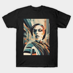 A Woman and a Tram 004 - Cubo-Futurism - Trams are Awesome! T-Shirt